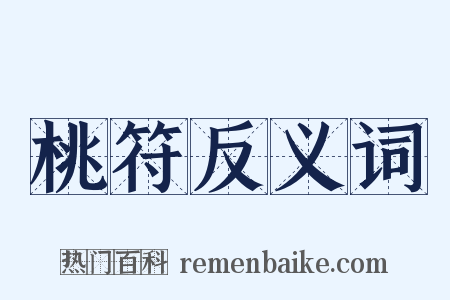 桃符反义词是什么意思的图片